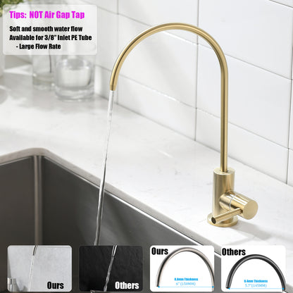 A601 SUS304 Stainless Steel filter faucet - one way drinking water tap (Brushed Gold)