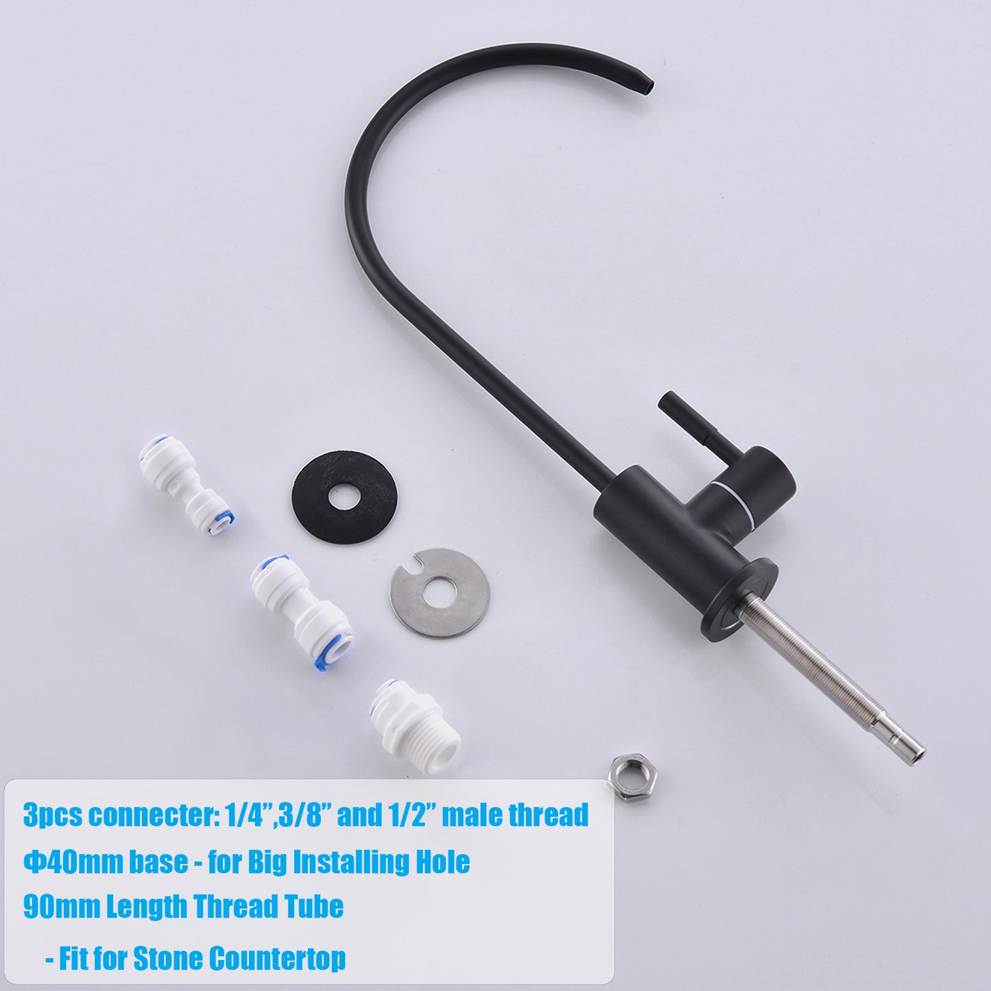 A601 SUS304 Stainless Steel filter faucet - one way drinking water tap (Matte Black)