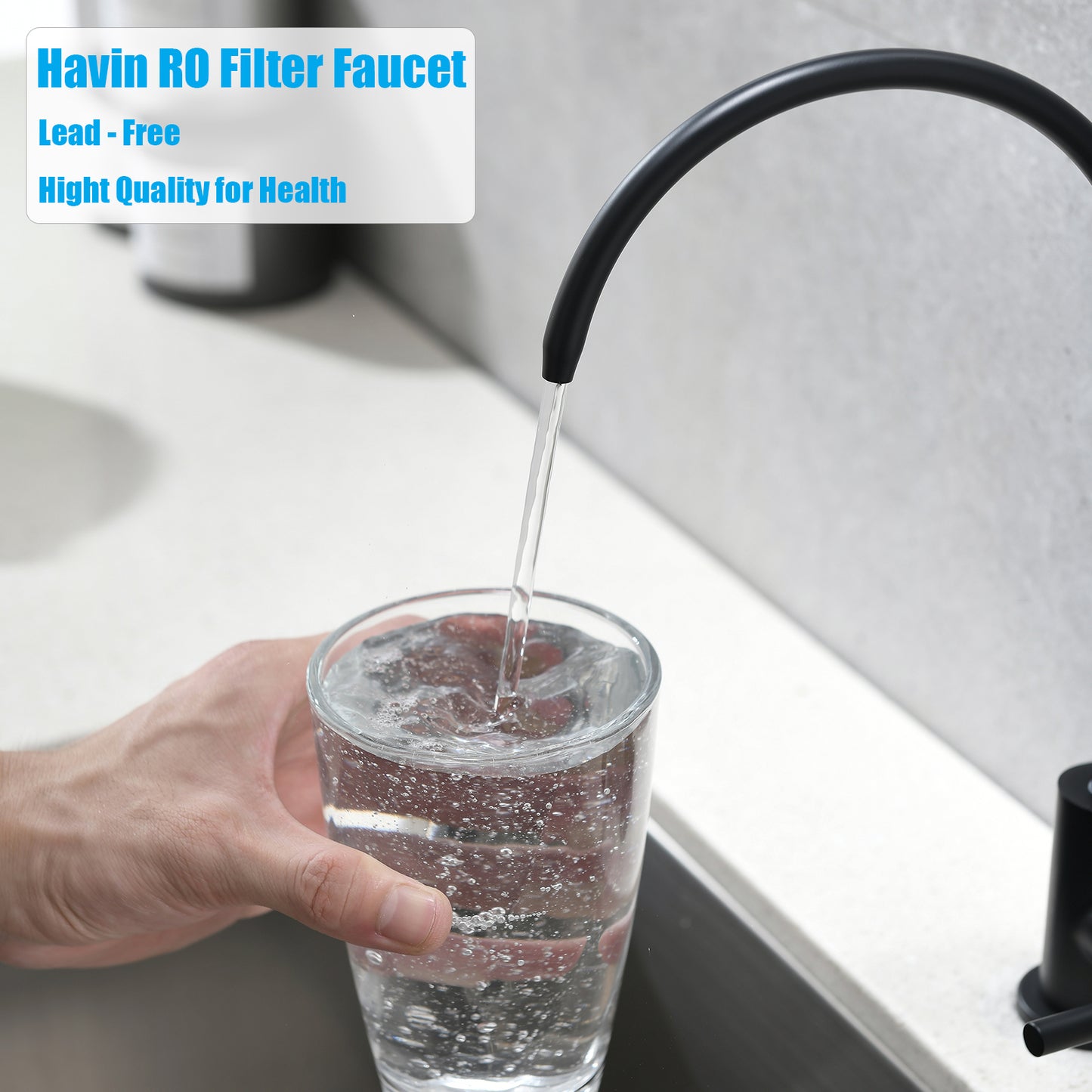 A601 SUS304 Stainless Steel filter faucet - one way drinking water tap (Matte Black)