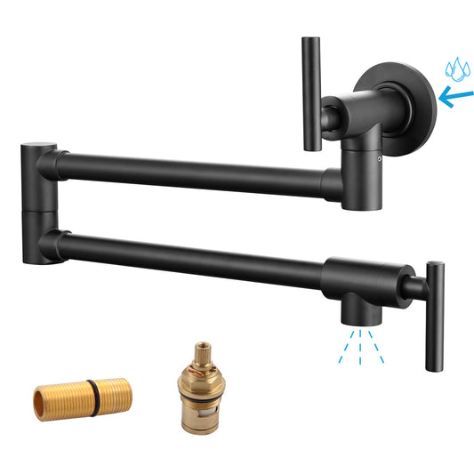 Havin A202 Pot filler faucet wall mount, Upside Down Style, Matte Black