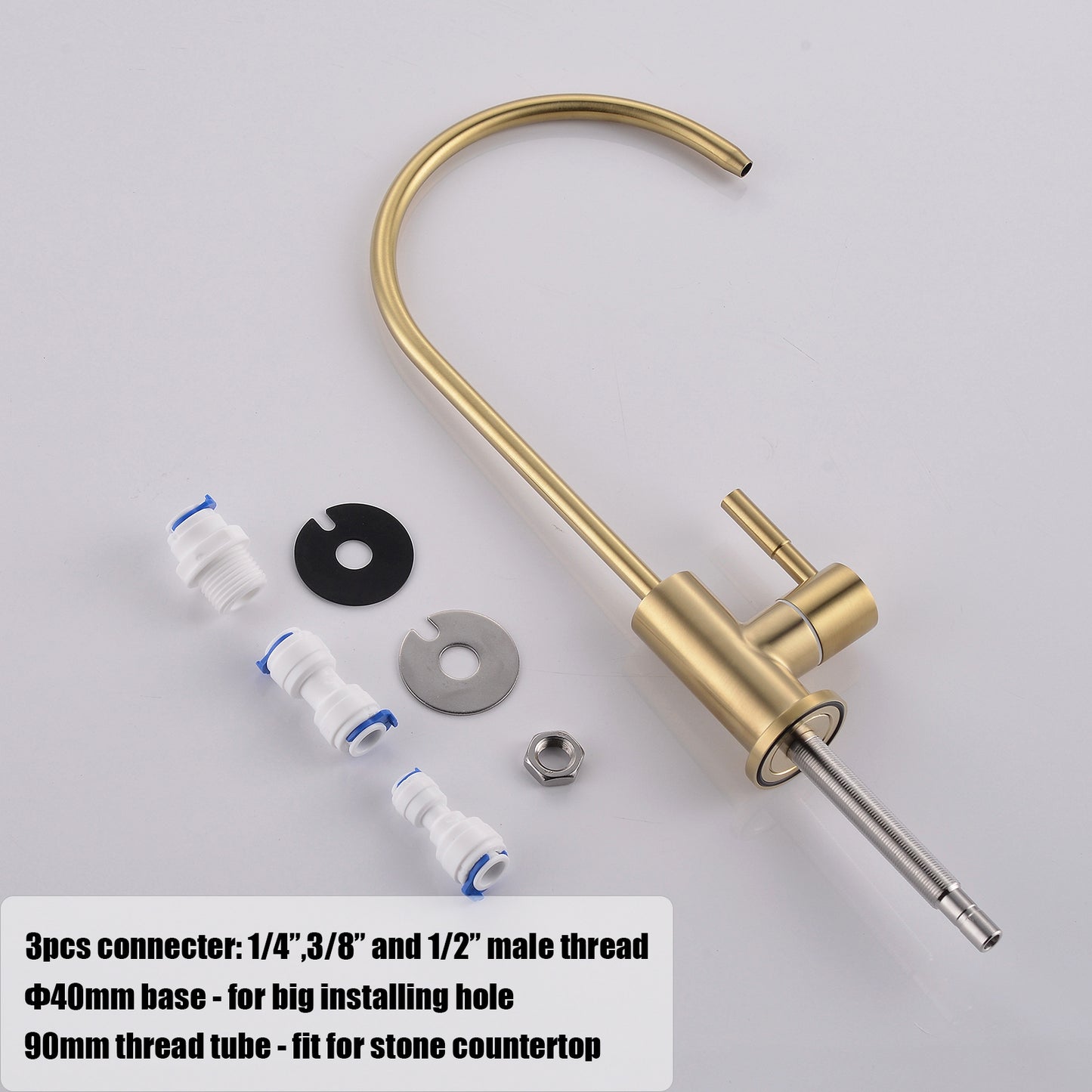 A601 SUS304 Stainless Steel filter faucet - one way drinking water tap (Brushed Gold)