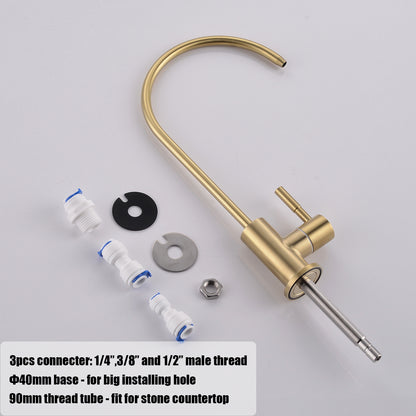 A601 SUS304 Stainless Steel filter faucet - one way drinking water tap (Brushed Gold)