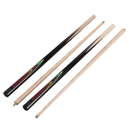 Wood Pool Cue - Chinese style black eight bar snooker table tennis double section handmade water mark