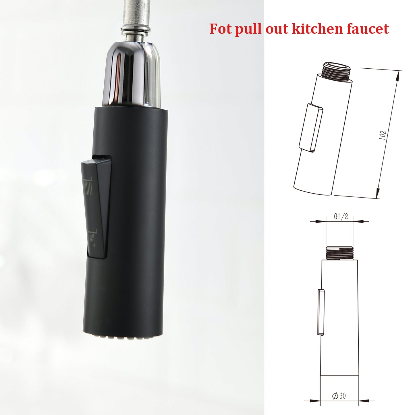 Black Sprayer for Pull down kitchen faucet