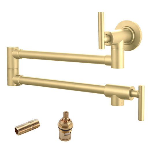 Havin A202 Pot filler faucet wall mount, Upside Down Style, Brushed Gold